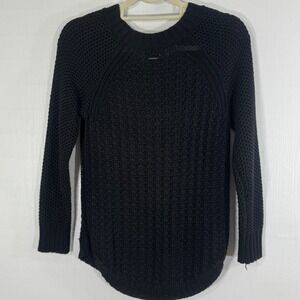 Calvin Klein Women Black Knit Sweater‎ Pullover Long Sleeve Size S P